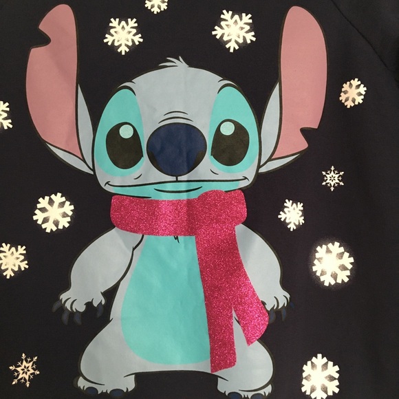 Disney Stitch medium winter holiday blue pullover sweater - Picture 10 of 13